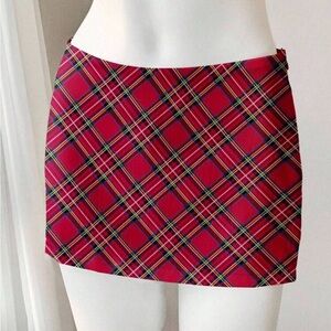 Plaid Red Tartan Skirt